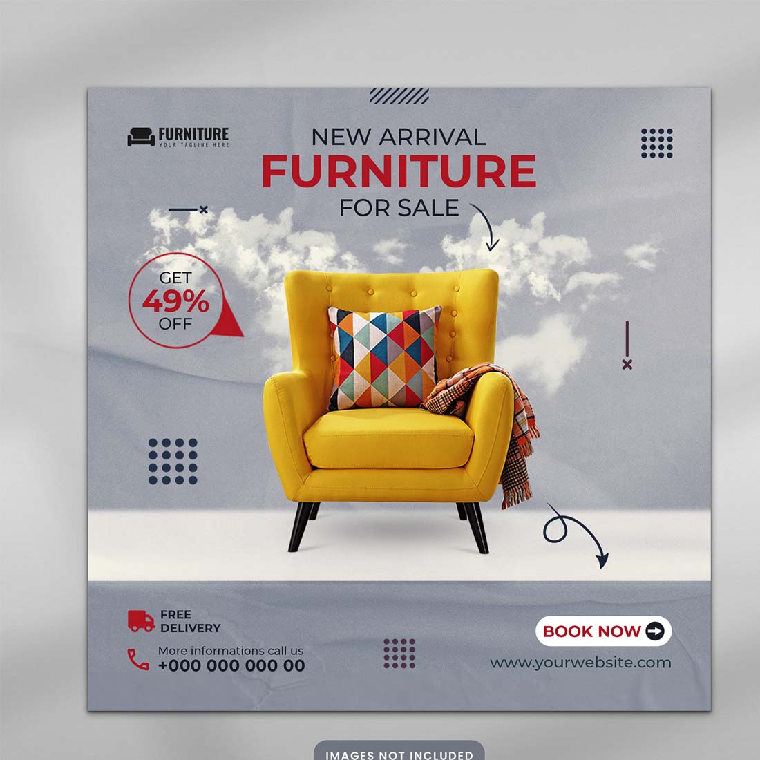 Furniture Social Media Banner Design preview image.