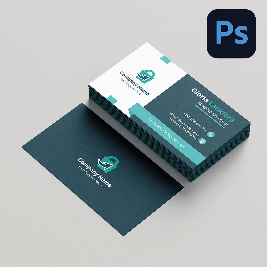 Modern Business Card Template preview image.