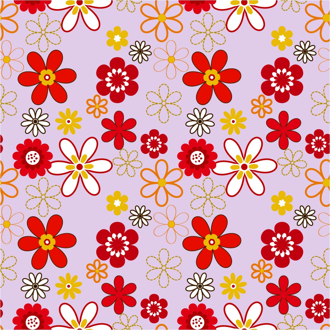 Elegant Seamless and Transparent Floral Pattern preview image.