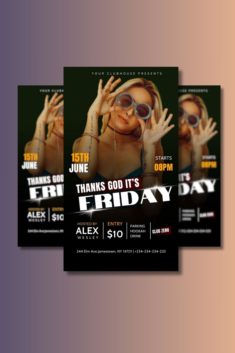 TGIF POSTER TEMPLATE pinterest preview image.