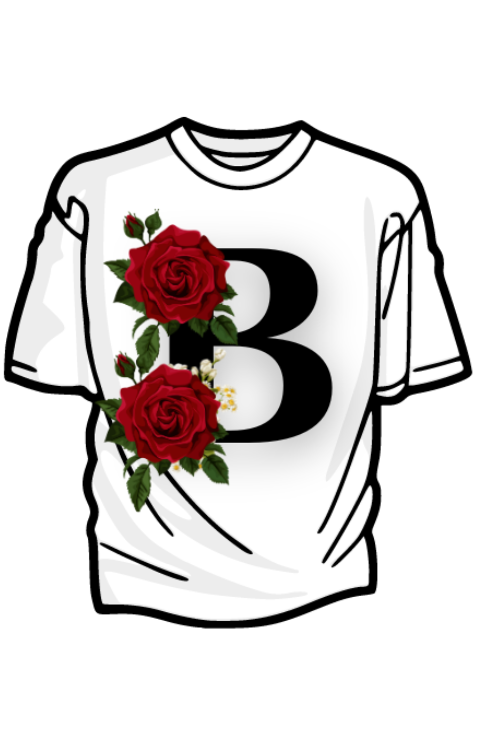 Floral Alphabet: Blooming Letters T-Shirt pinterest preview image.