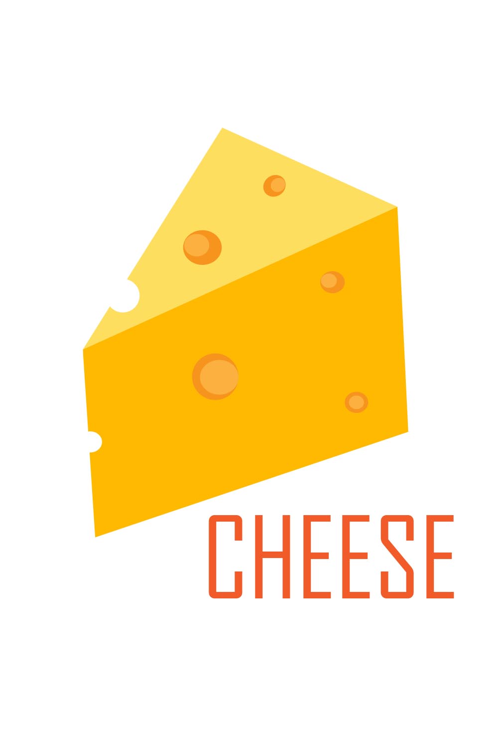 Vector cheese minimalist logo or clip art pinterest preview image.