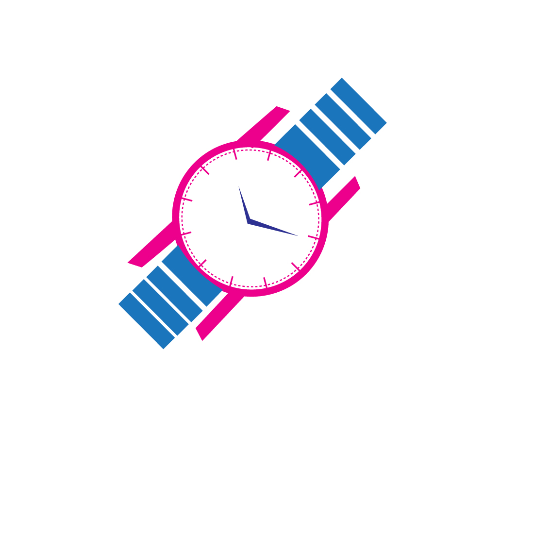 vector minimalist clock logo or clip art 321