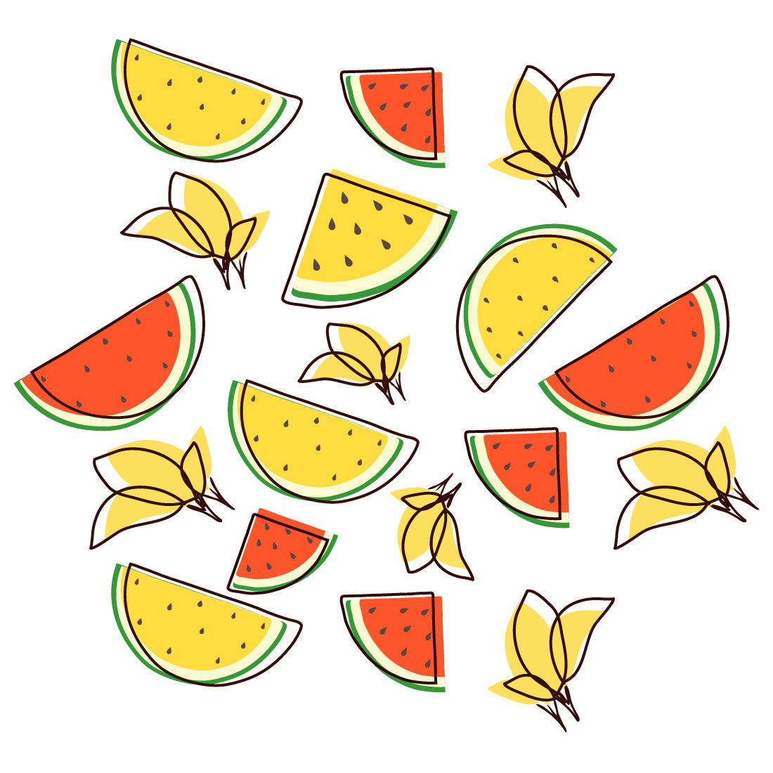 Watermelon Seamless Pattern preview image.