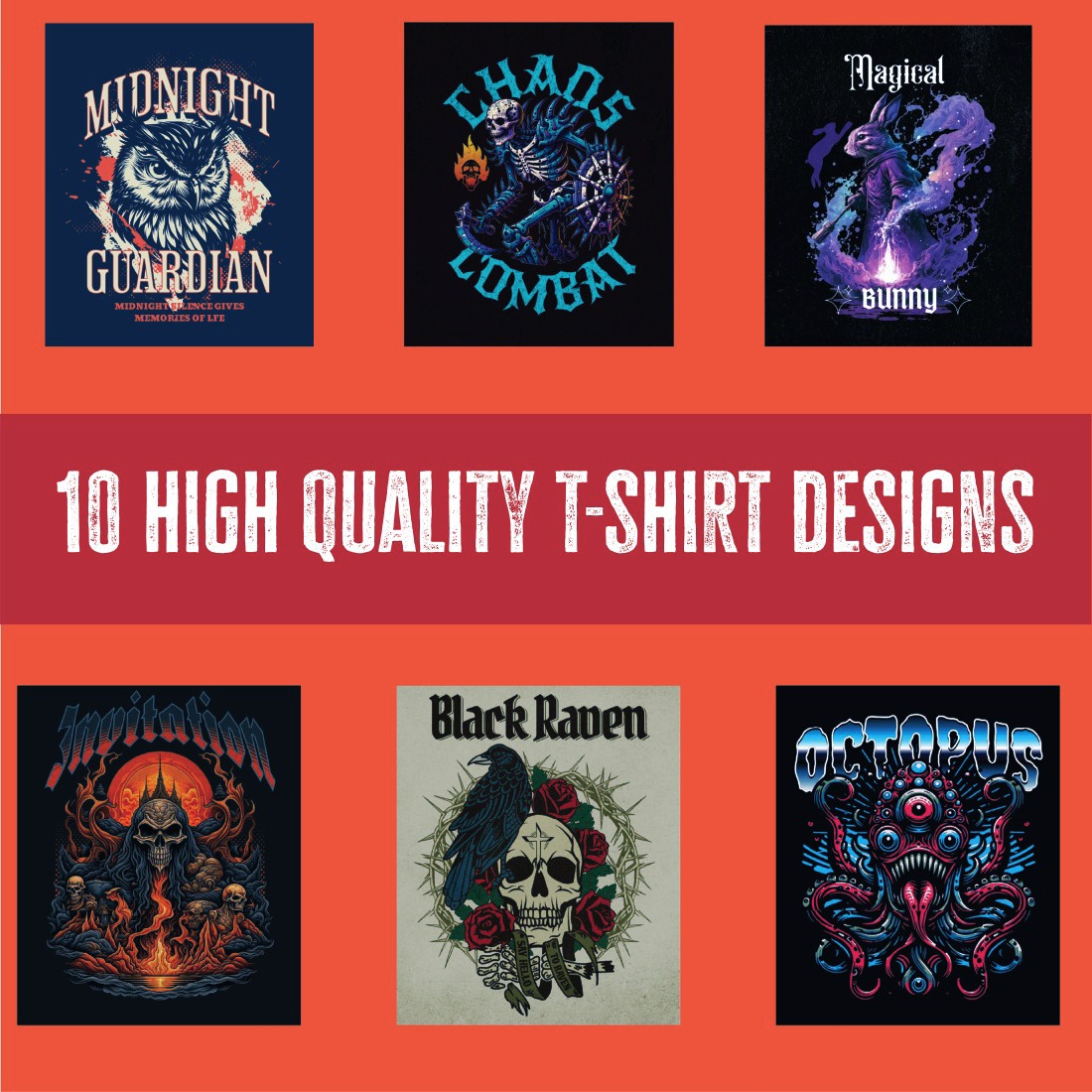 Retro T-Shirt Design Bundle preview image.