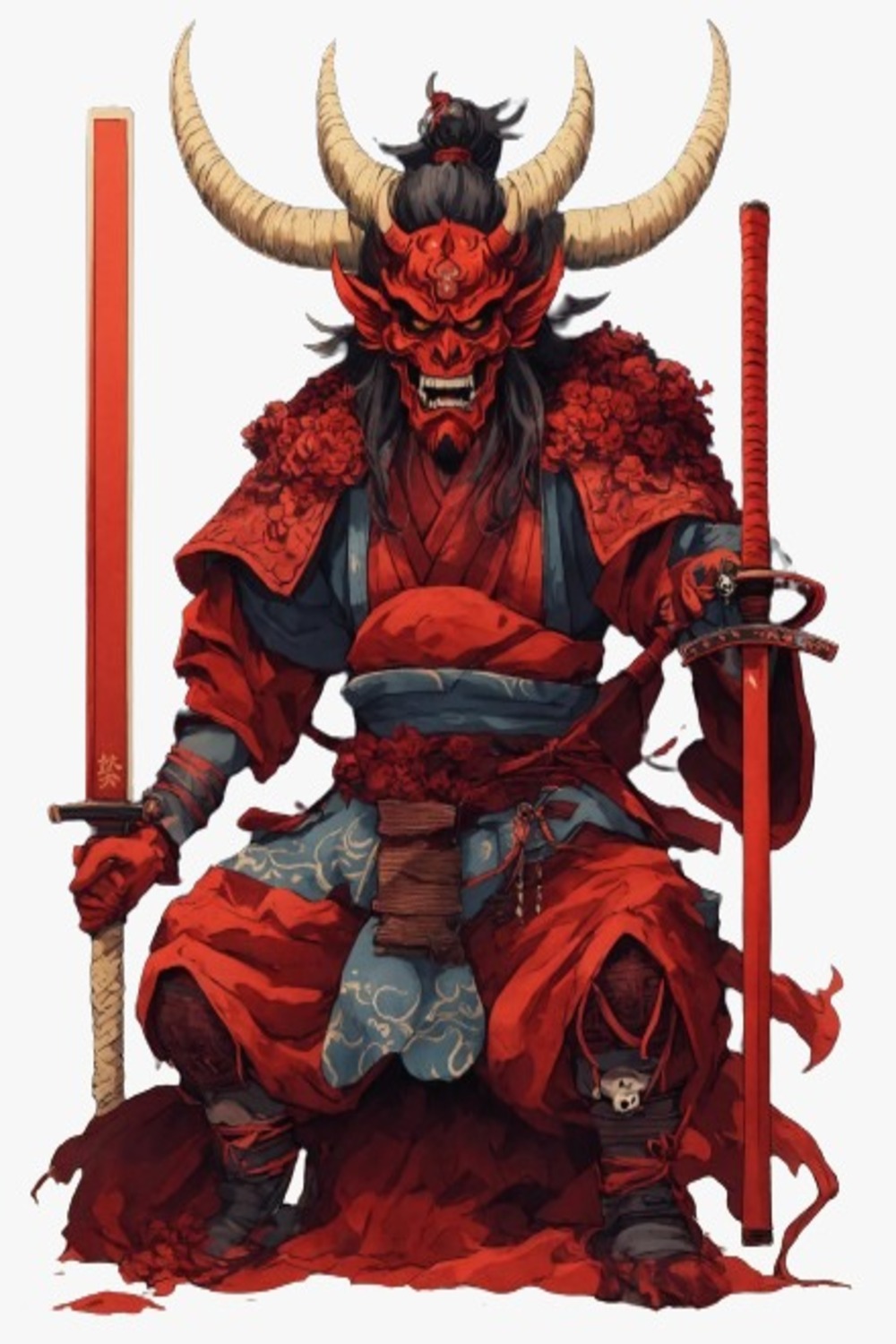 Samurai Graphic Bundle pinterest preview image.