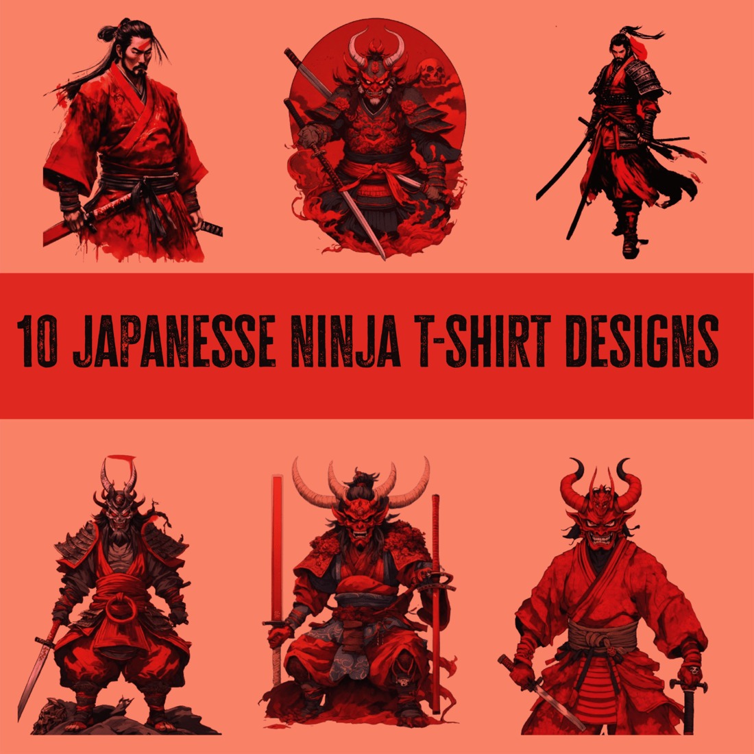 Samurai Graphic Bundle preview image.