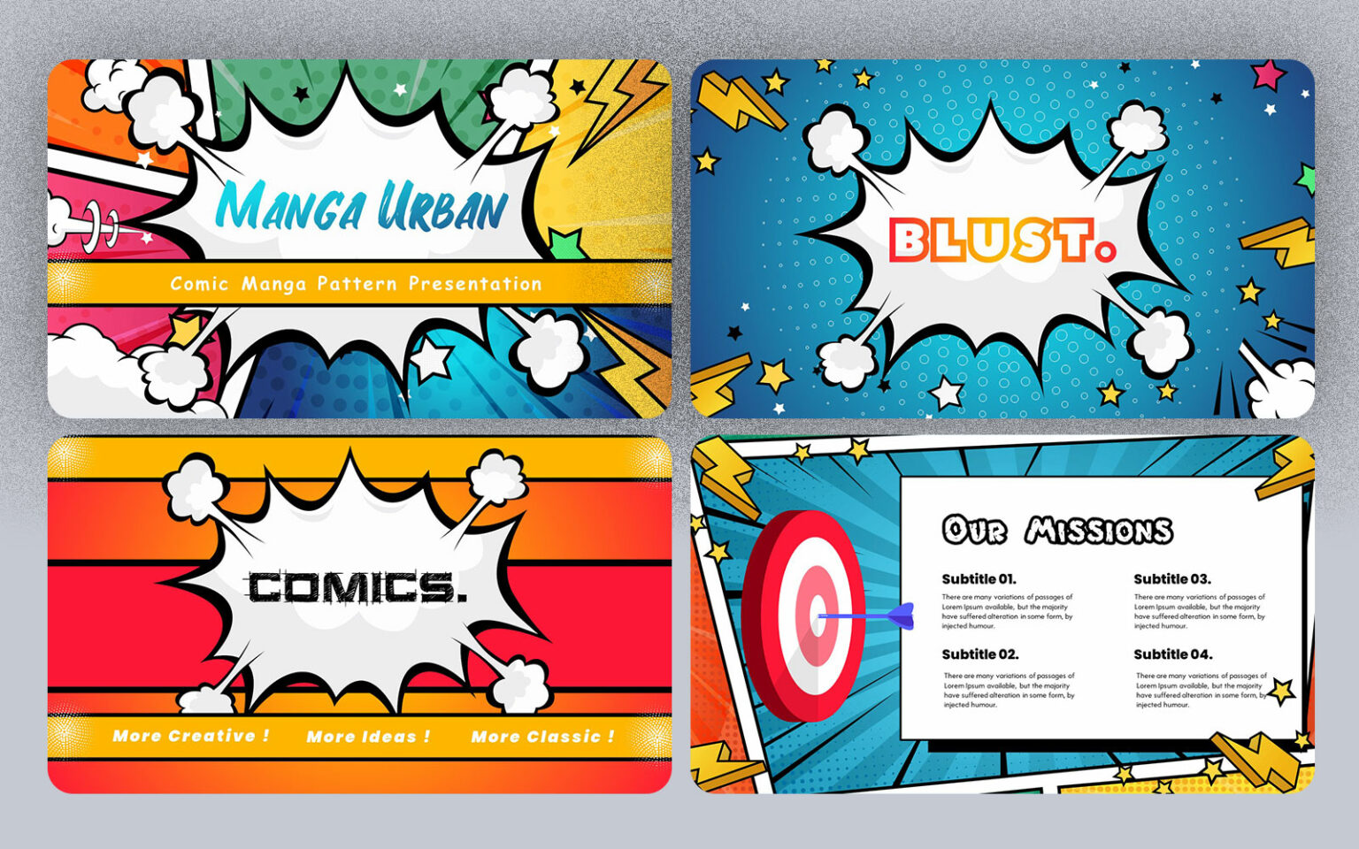 Comic Style Urban PowerPoint Presentation Template - MasterBundles