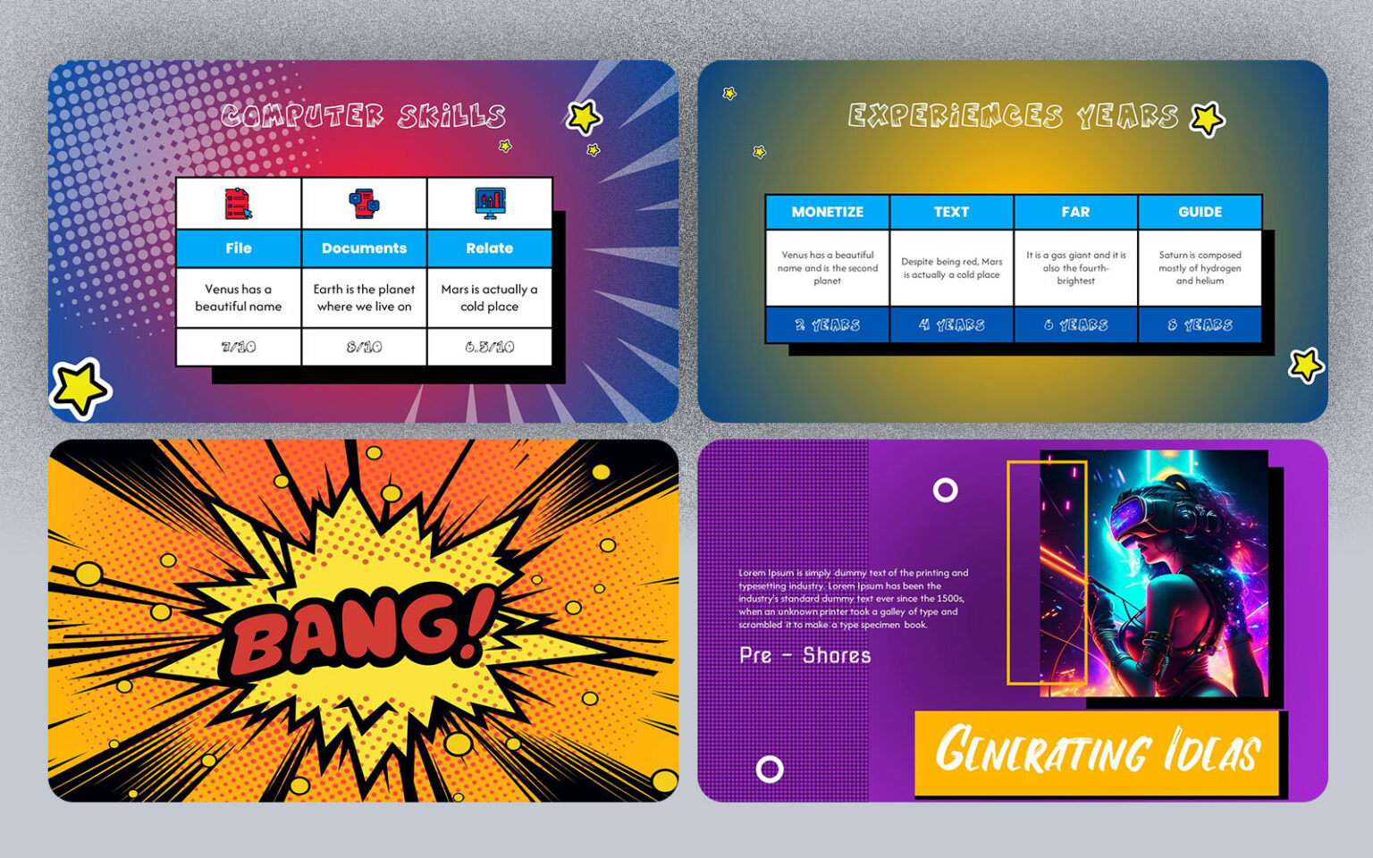 Comic Style Urban PowerPoint Presentation Template - MasterBundles