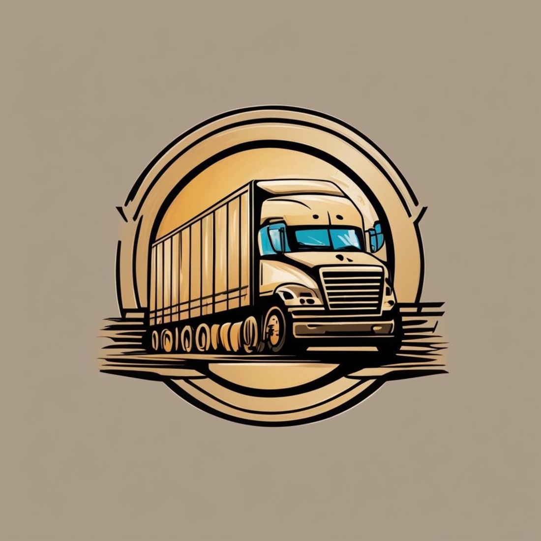 A set of logos on the topic of Cargo transportation preview image.
