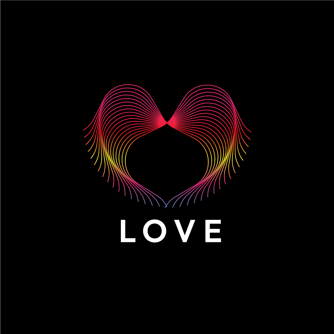 Elegant Line Art Heart & Love Logo Design Bundle cover image.