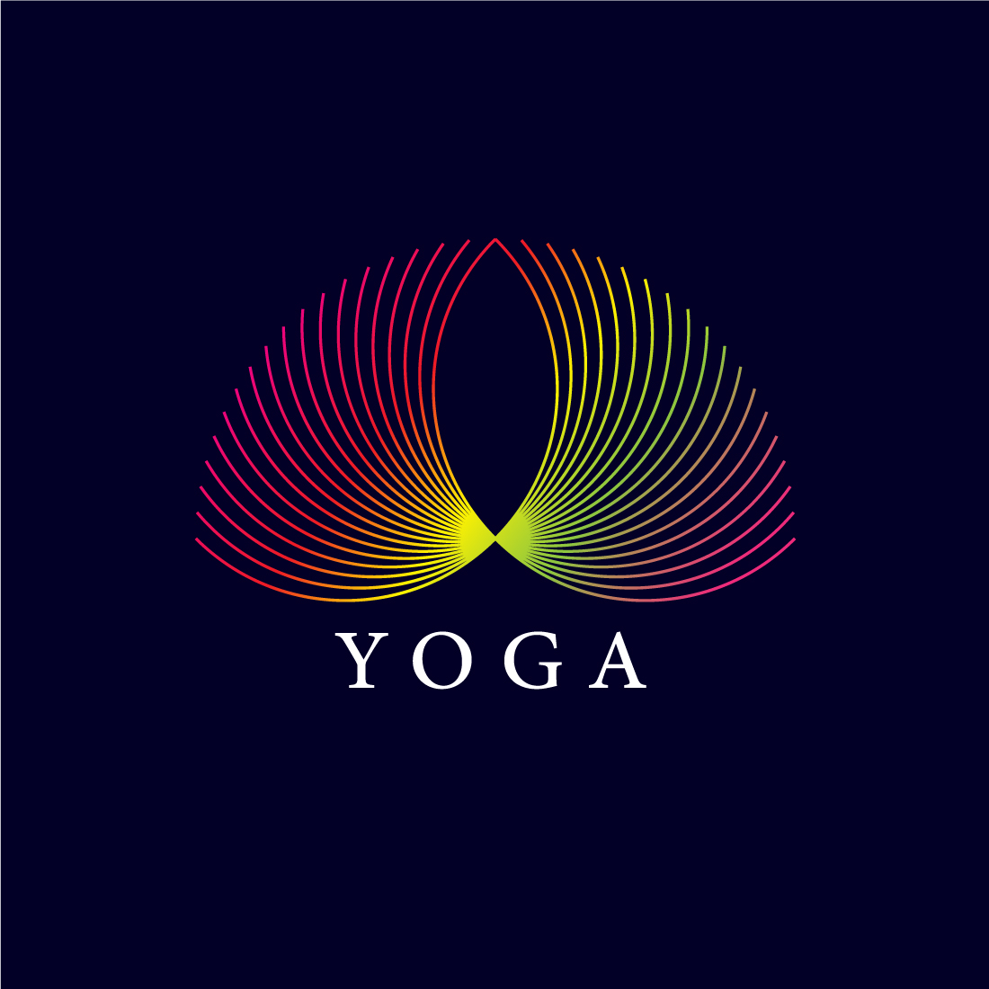 Yoga Line Art Logo Design preview image.