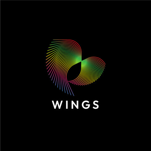 Dynamic Line Art Wings Flying and Travel Logo Design cover image.