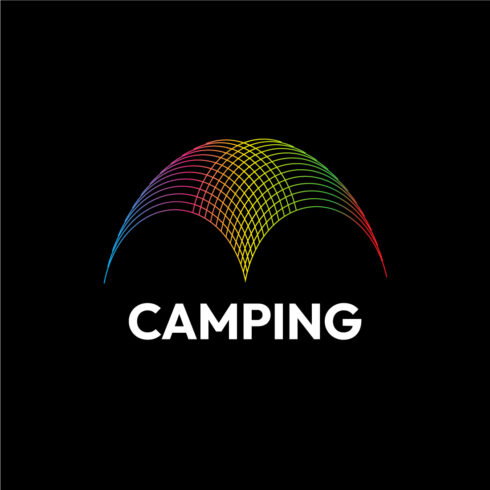 Line Art Camping and Tourism Logo Design Bundle cover image.