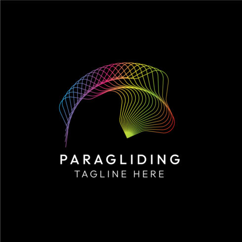 Line Art Paragliding & Parashot Logo Design Bundle cover image.