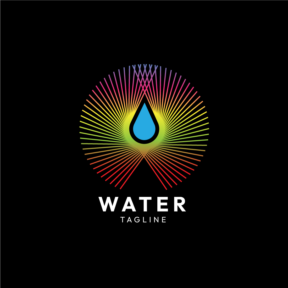 Unique Water Line Art Logo Design - Perfect for Master Bundles cover image.