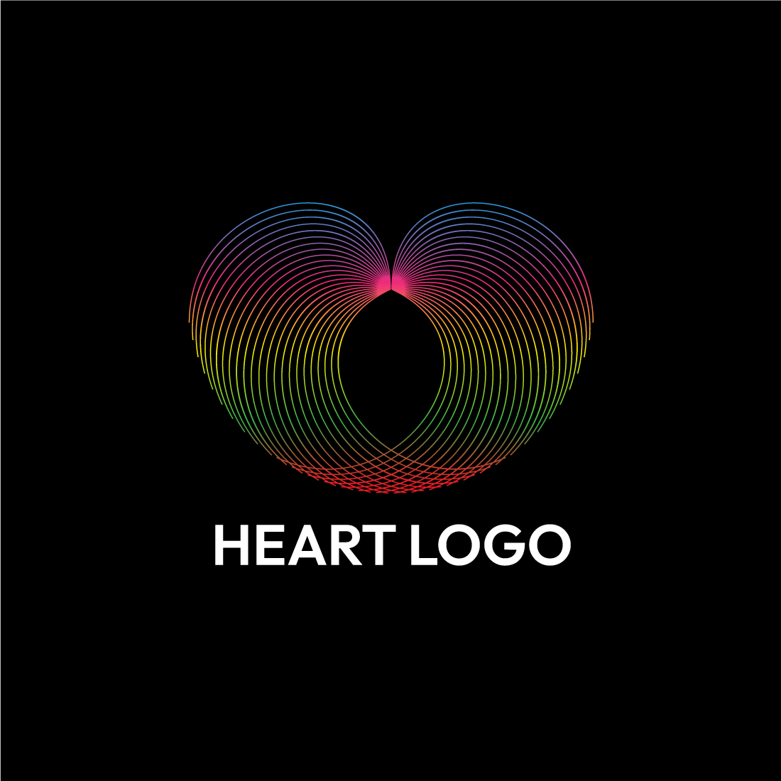 Elegant Line Art Heart: Love and Beauty Logo Design Bundle cover image.