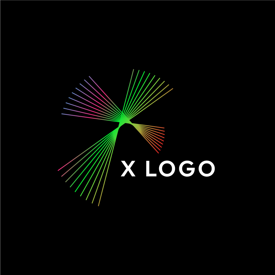 Minimalist Line Art Letter X Logo Design cover image.
