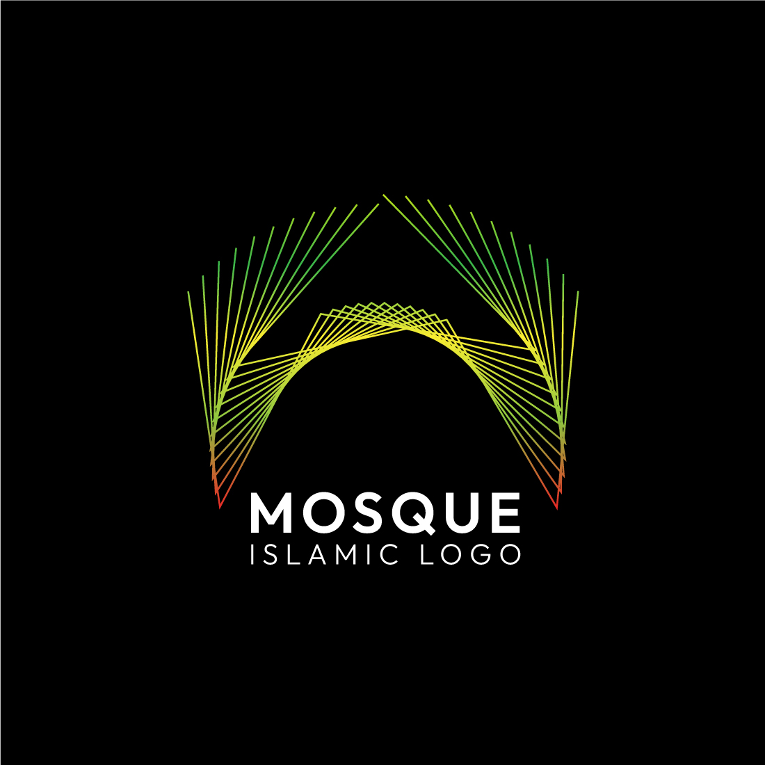 Elegant Line Art Islamic Mosque Logo Design Bundle cover image.
