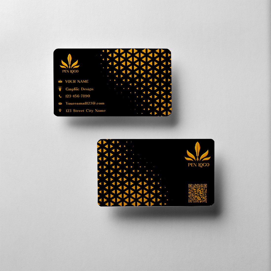 Business card template for Grahic designer preview image.