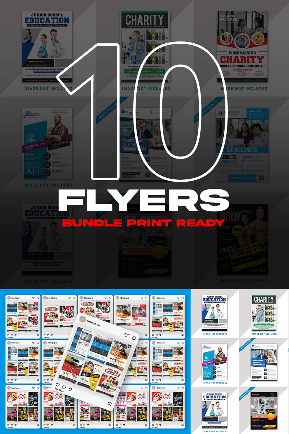 10 Corporate & Event Flyer Templates – Only $10 pinterest preview image.
