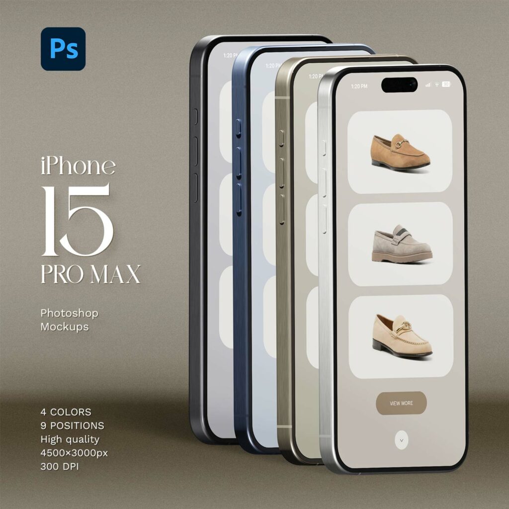 iPhone 15 Pro Max Mockup - MasterBundles