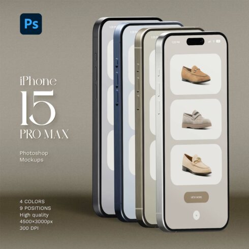 iPhone 15 Pro Max Mockup cover image.