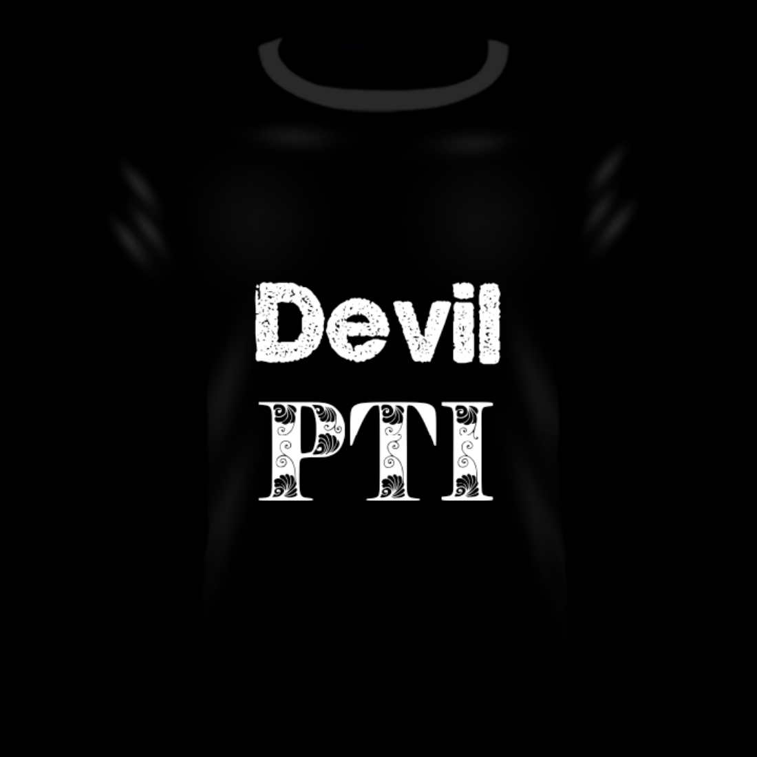 Black T-shirt preview image.