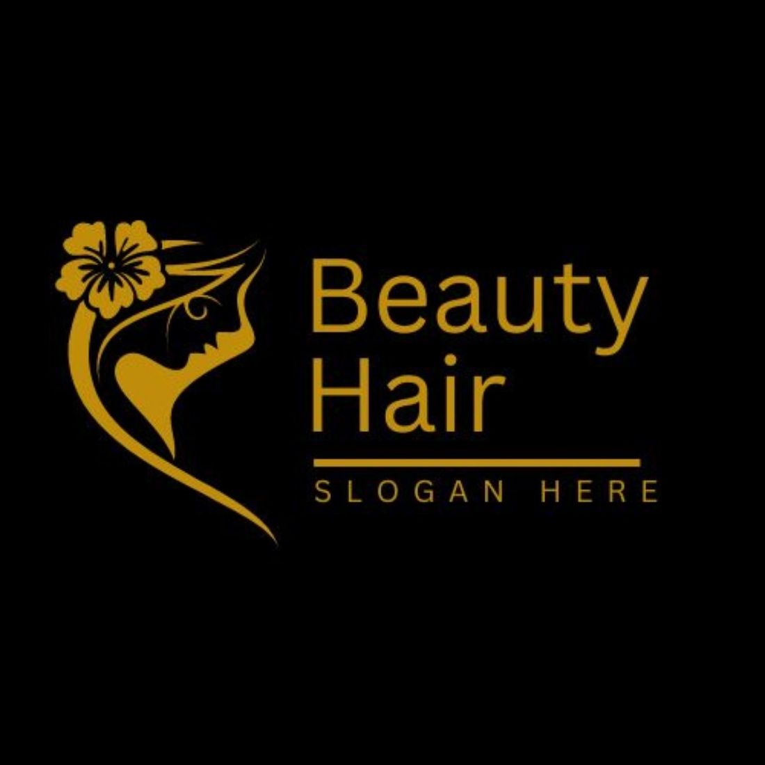 Editable Hair Salon Logo Templates (Canva) preview image.