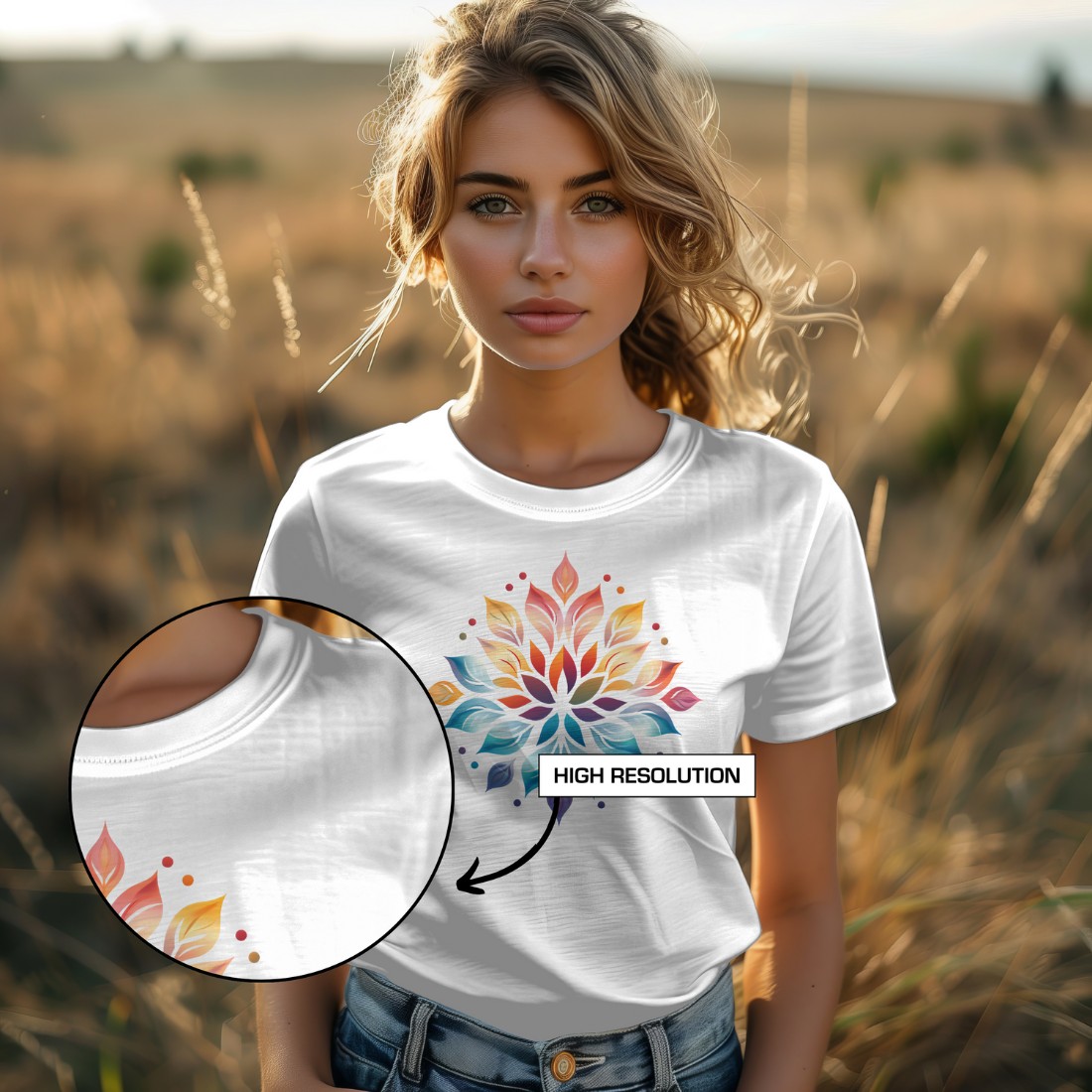 T-Shirt Mockup Canva Bella Canvas 3001 Template + Tutorial preview image.