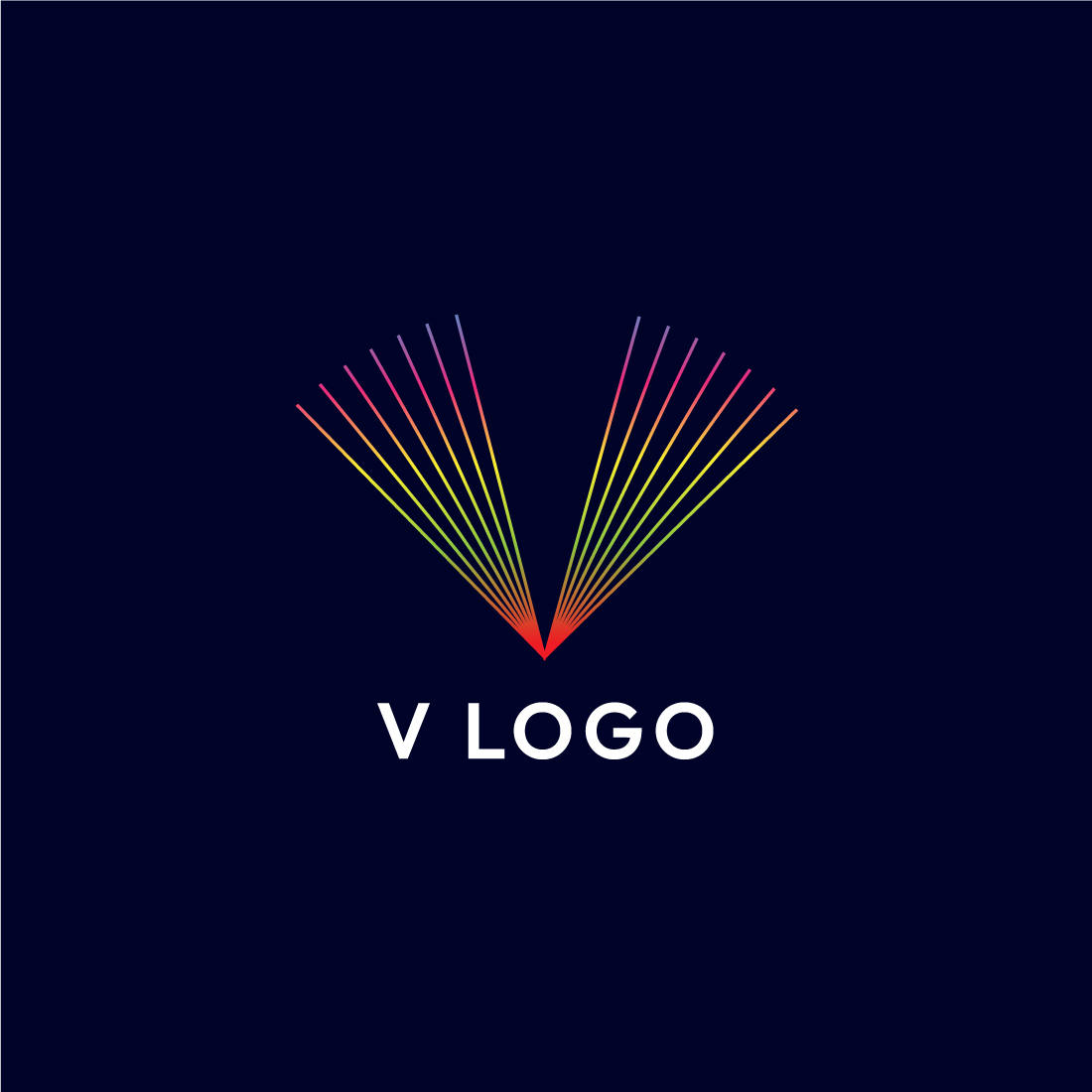Sleek Line Art Letter V Logo Design - Professional Branding Solution preview image.