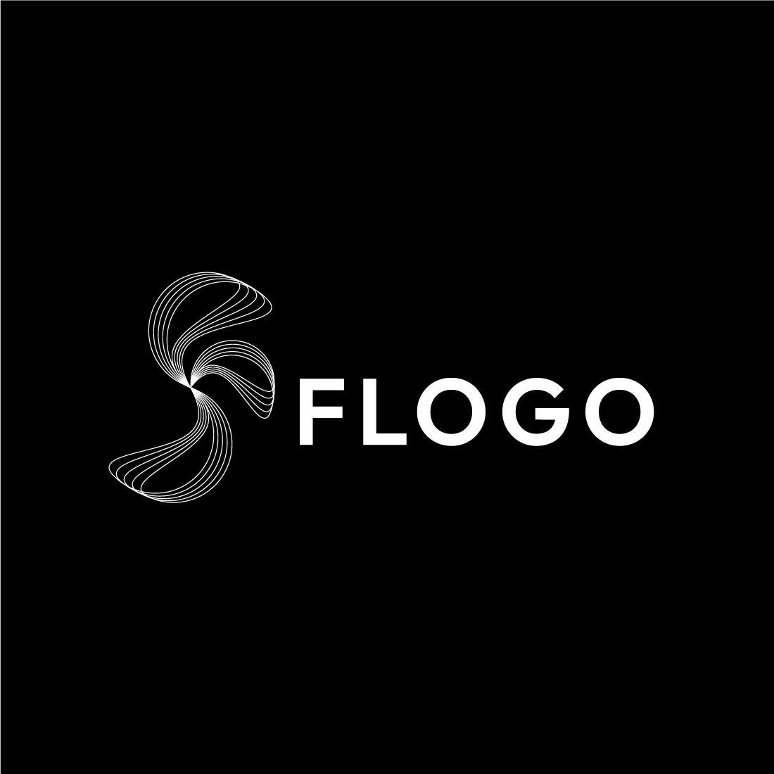 Elegant Line Art Letter F Initial Logo Design Bundle preview image.