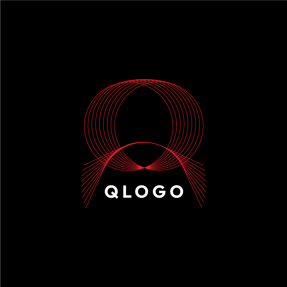 Elegant Line Art Letter Q Initial Logo Design Bundle preview image.