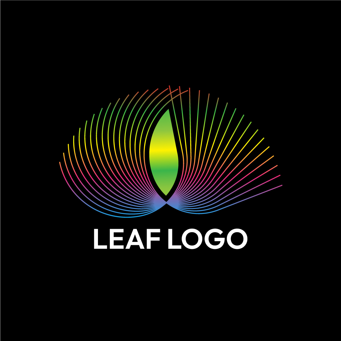 Elegant Line Art Leaf Logo Design Bundle preview image.
