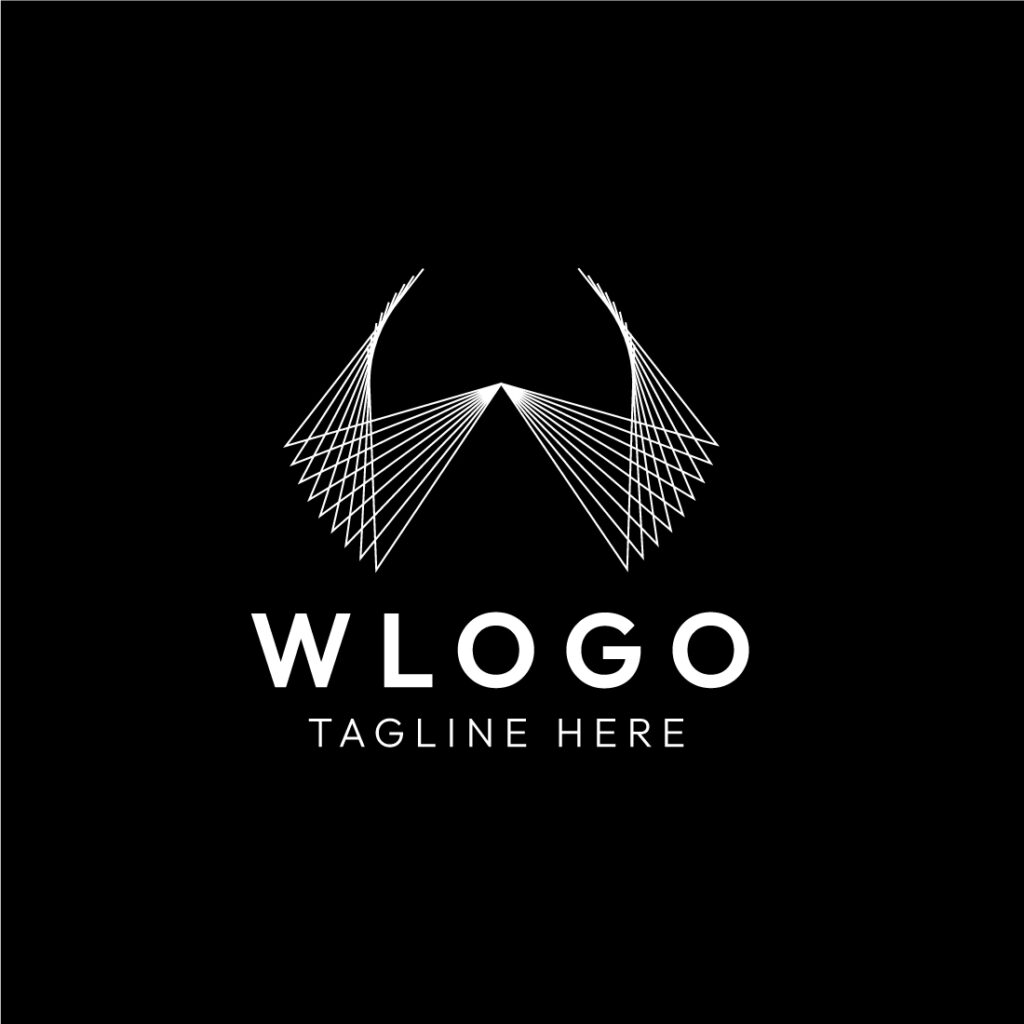 Elegant Line Art Letter W Initial Logo Design - Professional Branding ...