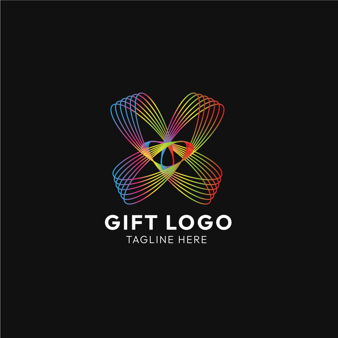Unique Line Art Gift Logo Design: Elevate Your Brand with Timeless Elegance! preview image.