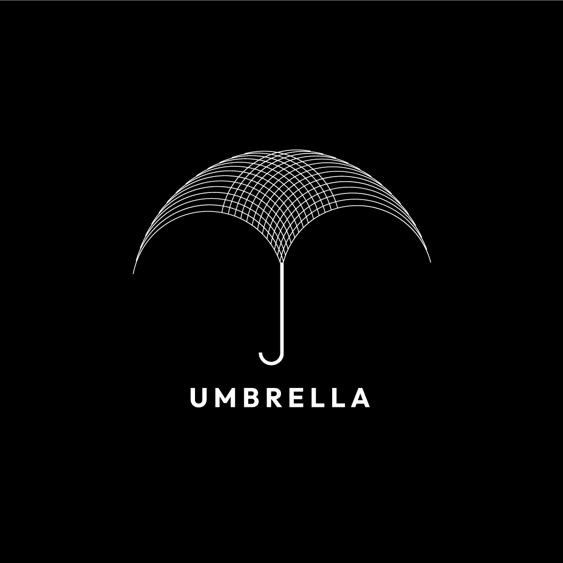 Elegant Line Art Umbrella Logo Design Bundle preview image.