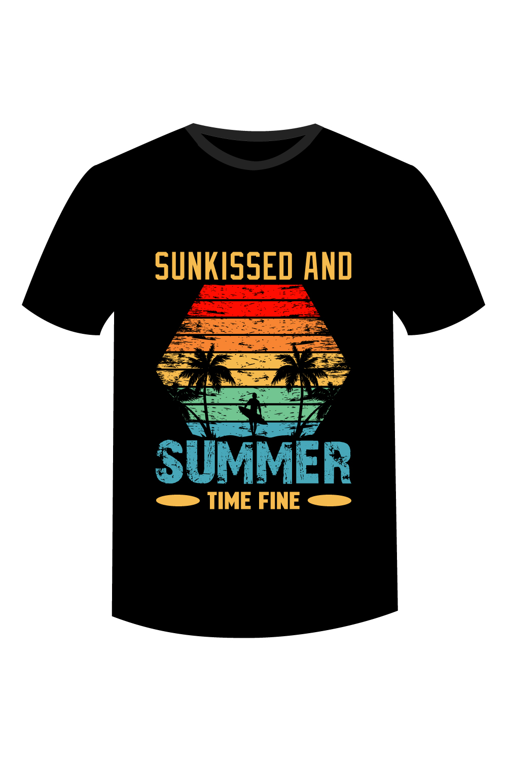 summer t-shirt design pinterest preview image.
