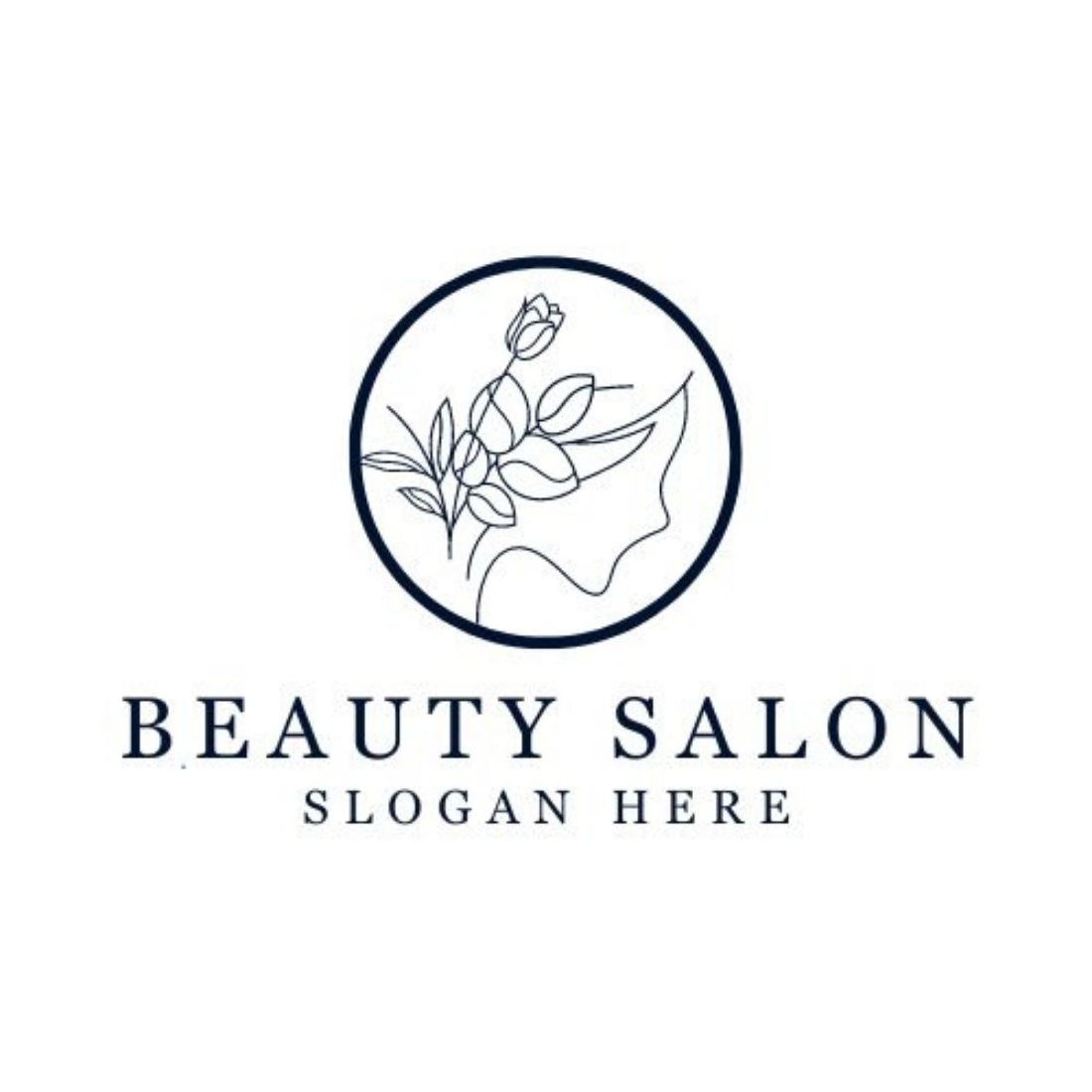 Editable Beauty Salon Logo Template preview image.