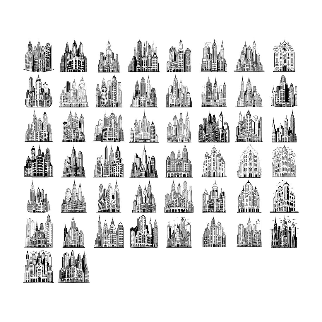 Drawings City Building Element Black preview image.