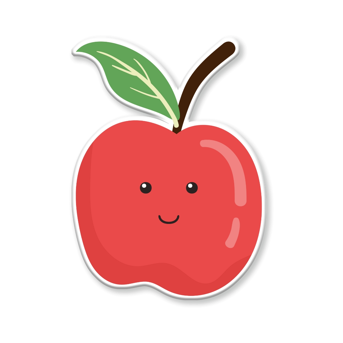 Fruit stickers design preview image.
