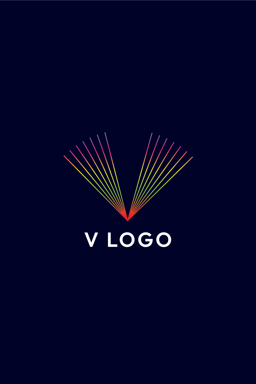 Sleek Line Art Letter V Logo Design - Professional Branding Solution pinterest preview image.