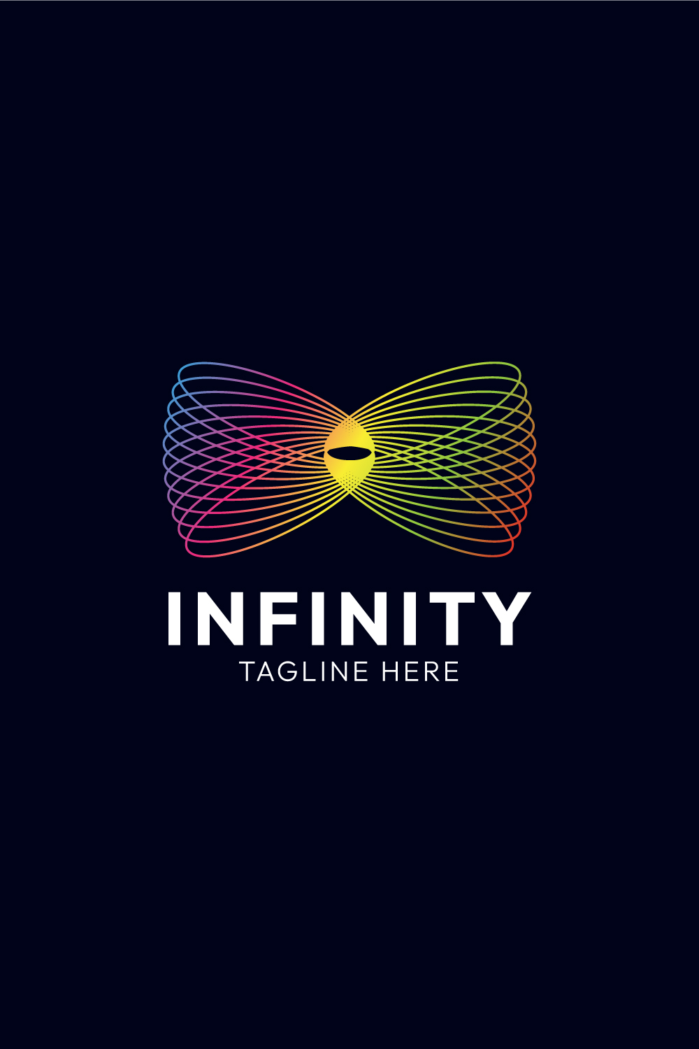 Elegant Infinity Line Art Logo Design: Timeless Symbolism for Your Brand pinterest preview image.