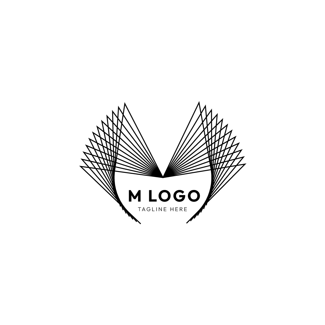 Modern Line Art Letter M Real Estate Logo Design | Professional Branding Bundle preview image.