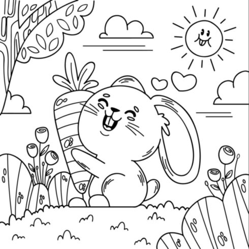 Printable Animal Coloring Book cover image.