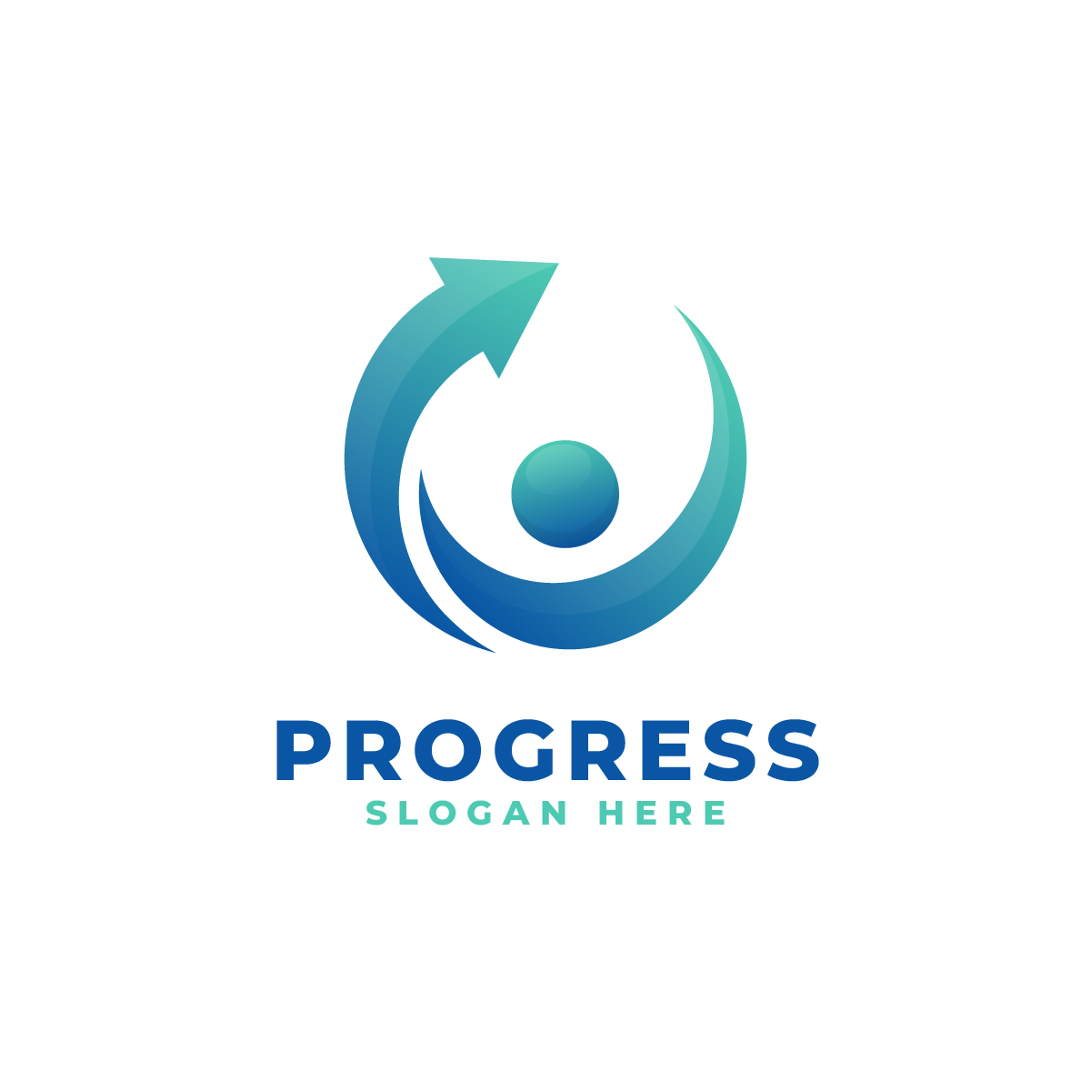 3d gradient progress logo 03 286