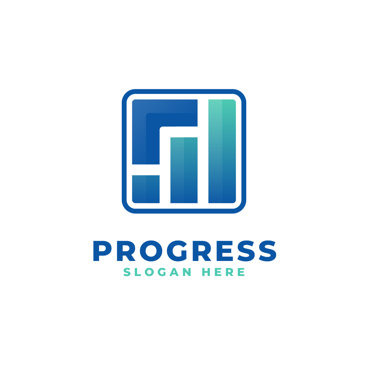 3d gradient progress logo 04 731