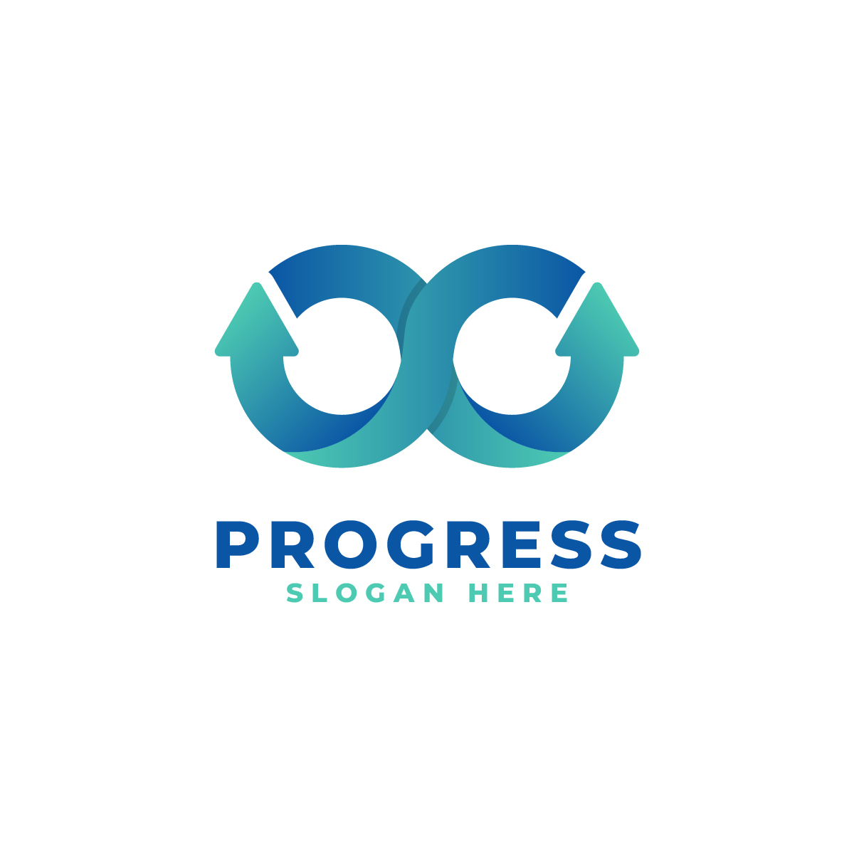 3d gradient progress logo 06 935