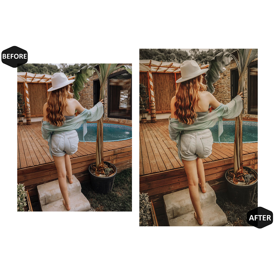 12 Bali Bay Lightroom Presets, Tropical Mobile Preset, Travel Desktop LR Filter Lifestyle Theme For Blogger Portrait Instagram preview image.