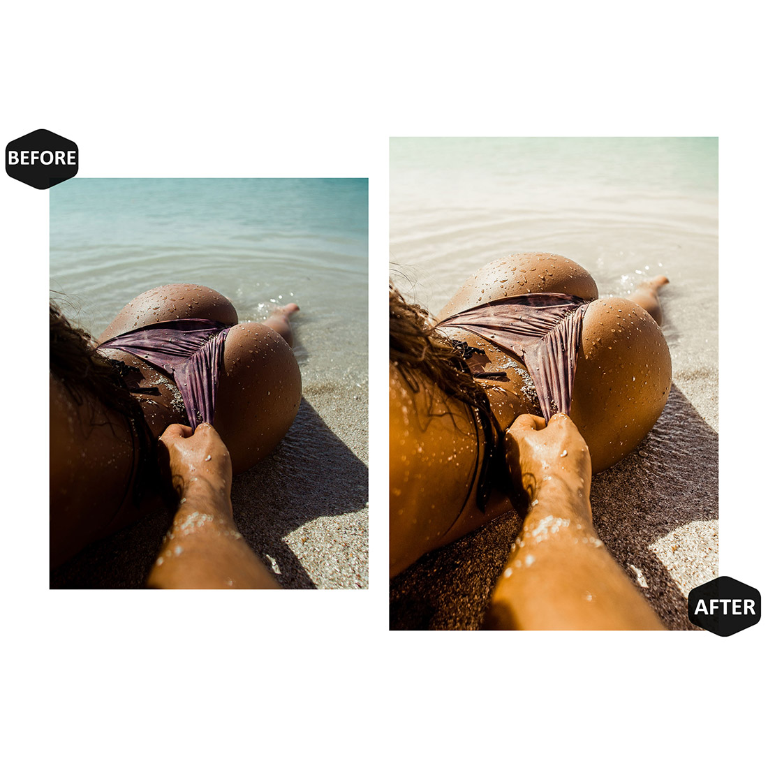 12 Tropic Is Hot Lightroom Presets, Summer Mobile Preset, Beach Desktop LR Lifestyle DNG Instagram Olive Filter Theme Portrait Season Warm preview image.